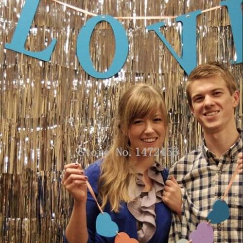 5 pcs/lot Large 1M*3M Fringe Foil Curtain Party Tinsel Backdrop for Photo Shooting Room Wedding Decoration Event Party Supplies