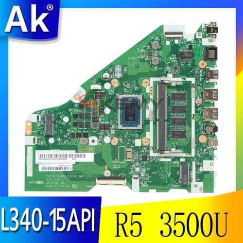 Akemy For Lenovo L340-15API L340-17API V155-15API Laptop Motherboard FG542 FG543 FG742 NM-C101 CPU R5 3500U 4GB RAM Tested 100