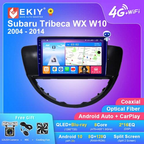EKIY For Subaru Tribeca 2007-2011 Android Car Radio QLED 1280*720 6G+128G Multimedia Video Player GPS Navigation Stereo 2din DVD