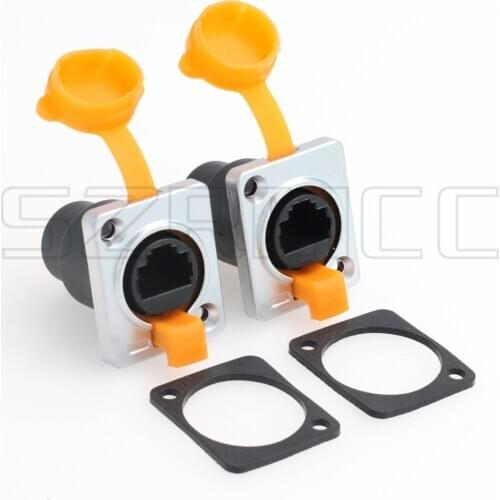 Cat5e RJ45 Ethernet Panel Mount Socket IP65 Waterproof Connector RJ45 Ethernet LAN Cable Connector