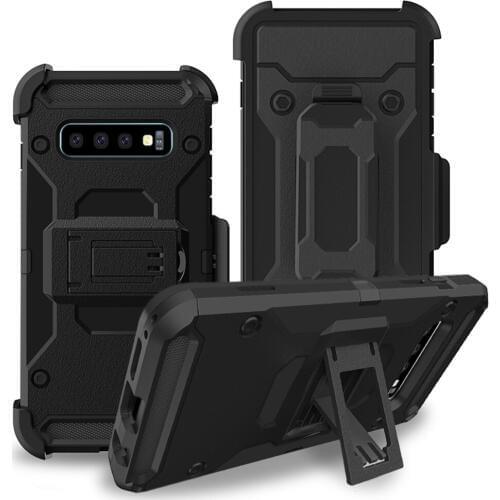 For Samsung Galaxy S10 Plus S10e Heavy Duty Armor Case With Belt Clip Holster Shockproof Cover For Samsung Galaxy S10E Plus Lite