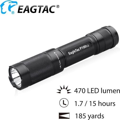 EAGTAC Ultra Compact P100C2 LED Flashlight CREE XPG Neutral White 4500K 2*CR123A EDC Torch