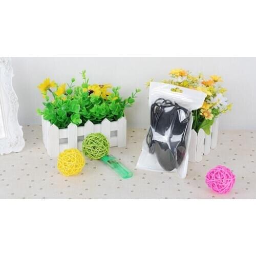 Hot 18*10 Retail Zipper PP Plastic poly bags Package packaging pearl bag for 2M 3M cable for iphone 7 6 4 4G 4S 5G S2 Case cover