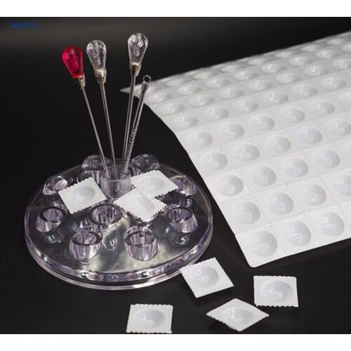 JAVRICK 100Pcs Disposable Color Mixing Paint Draw Nail Art Resin Jewelry Palette Dish