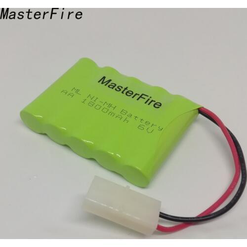 MasterFire New 6V AA 1800mAh Ni-Mh Battery Rechargeable NiMH Batteries Pack with plug