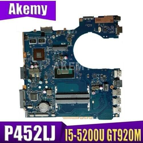 P452LJ Laptop motherboard for ASUS P452LJ original mainboard I5-5200U GT920M