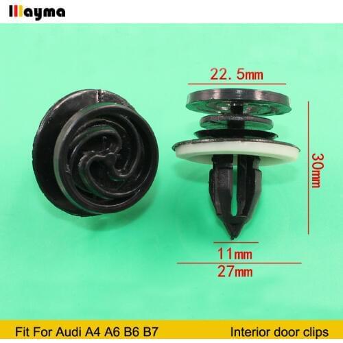 20pcs Plastics clip For Audi A4 Interior Door Card Fastener Clips Trim Panel Mounting Auto Car Accessories Styling