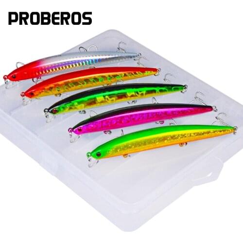 5pc/Box Fishing Lure Exported to Japan Bass 5 color Fishing Bait 15.5g-0.54oz/12cm-4.7" Fishing tackle #6 BKB 3X Hook