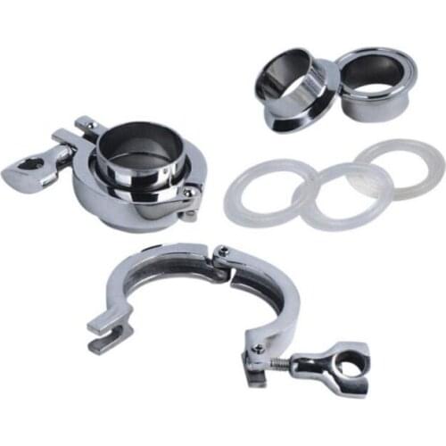 2" 51MM Sanitary TriClamp Ferrule + Tri Clamp + Silicon Gasket SS 304