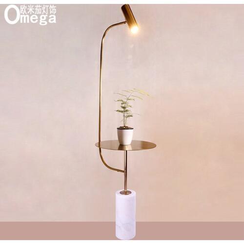 Nordic modern minimalist bedside floor lamp bed bedroom study desk marble floor lamp engineering model room