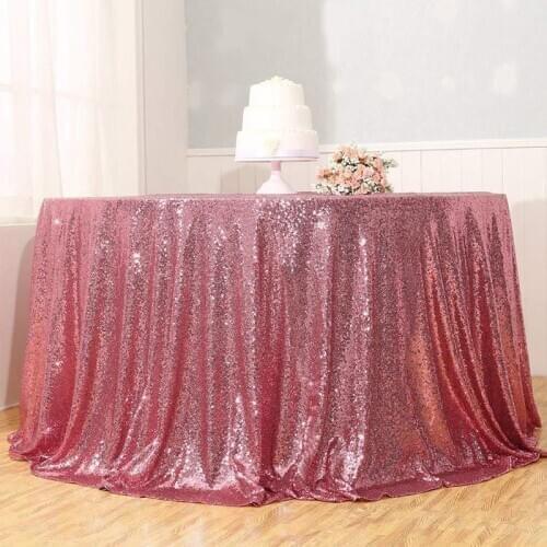 Sequin Tablecloth Glitter Round Table Cloth For Wedding Party Birthday Home Decor Supply