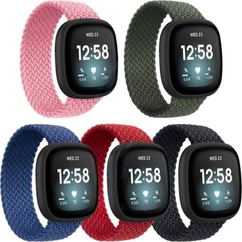 Braided Solo Loop band for fitbit Versa 2 lite correa elasticity wrist belt replacement strap for fitbit versa lite Accessories