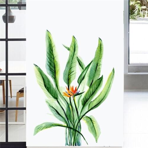 Tropical Plant Wall Sticker Flower Home Decor Living Room Decoration Aesthetic Decal Art Poster Door Mural Wallpaper