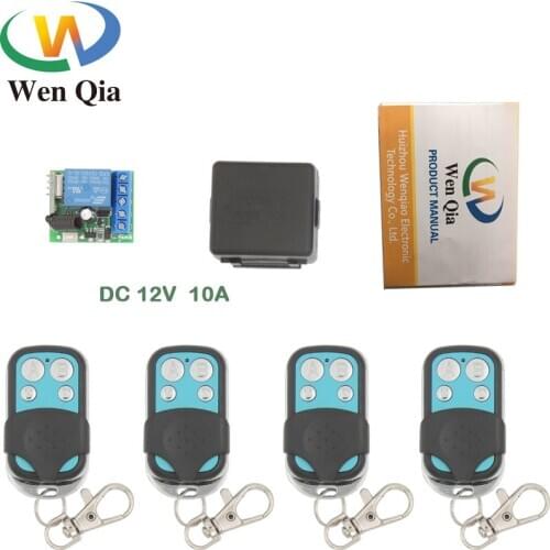 433MHz Universal Wireless Remote Control DC12V 10Amp 1CH rf Relay Receiver and Transmitter for signal transmission DIY remotes