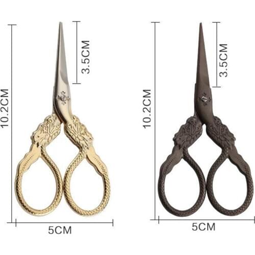 Vintage European Style Scissors Dragon Straight Scissors for Embroidery, Sewing, Arts, DIY Craft and Needlework