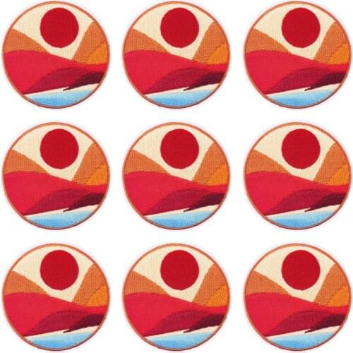 10Pcs/Set Outdoor Travel Sun Moon Patch For Clothing Iron On Embroidered Patches For Clothes Appliques For DIY T-shirt Badges