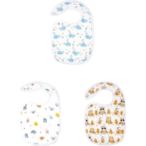 2020 Baby Bibs Triangle Cotton Cartoon Child Bibs Dribble Bibs Newborn Slabber Absorbent Cloth