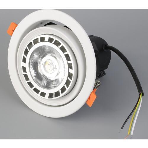 24W Rotatable COB LED Recessed Ceiling Down Light Spotlight Bulb Lamp White NEW