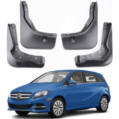 4pcs Molded Car Mudflaps Front Rear Mudguards For 2016-2019 Mercedes Benz B-Class W246 Splash Guards Mud Flap Car fender Flares