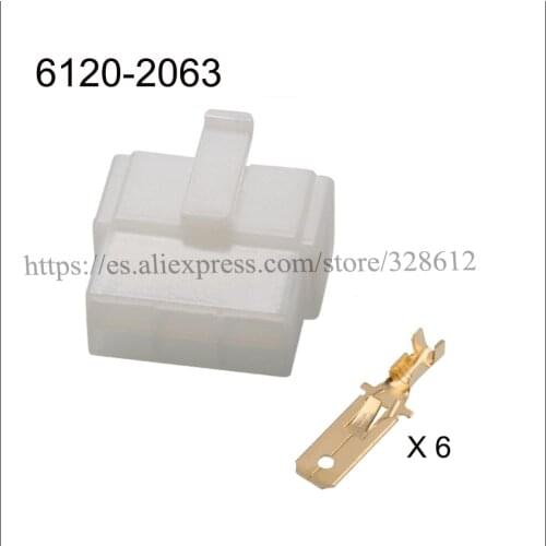 6120-2063/6110-4563 car wire male cable Waterproof sheath 6 pin connector automotive Plug socket include terminal DJ70611-6.3-11