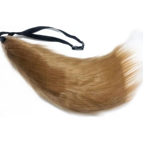 85LB Kids Adult Faux Fur F-ox Tail Adjustable Cosplay Props for Halloween Party Costume Accessories Xmas Toys Gift