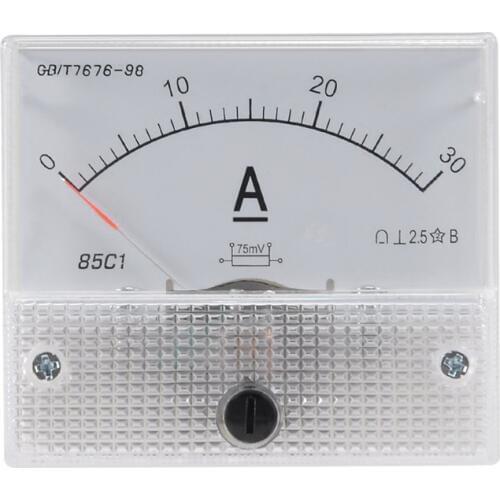 GTBL 85C1-A Dc Analog Ampere Meter Panel Meter Gauge 30A Amp Gauge Current Mechanical Ammeters