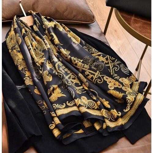 14mm 100% Satin Silk Scarf Shawl Cape Women Luxury Night Scarves Wraps Soft Smooth Thicken Type 135x135cm