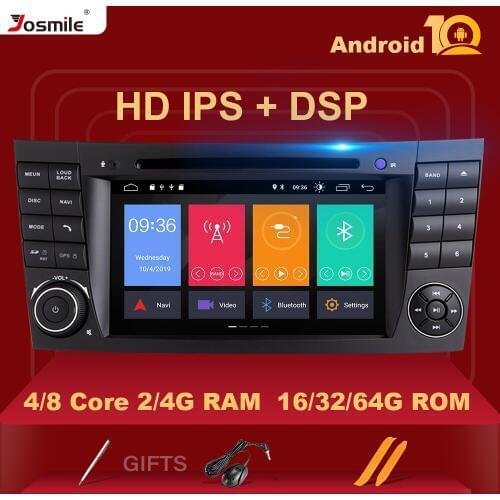 4G 64G 2 din Android 10 Car DVD Multimedia For Mercedes Benz E-class W211 E200 E220 E300 E350 E240 E270 CLS CLASS W219 Radio DSP