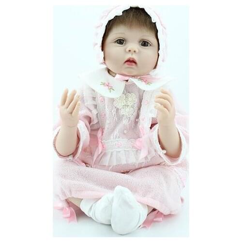 Free shipping hotsale lifelike simulation reborn newborn baby dolls fashion doll silicone vinyl real soft gentle touch