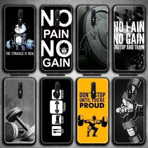 Bodybuilding Gym Fitness Equipment Phone Case For Oppo A5 A9 2020 Reno2 z Renoace 3pro A73S A71 F11