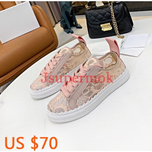 Brand Designer Casual Shoes New Spring Women Shoes Fashion Sneakers Breathable Lace Flower Lace-Up Casual Shoes