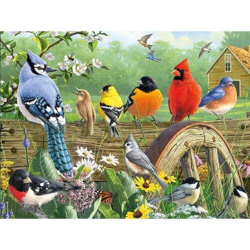 Bird flock DIY Diamond Painting Kit Diamond Floral cross Stitch Wolf Rhinestone Mosaic Painting Hall Hanging Murals
