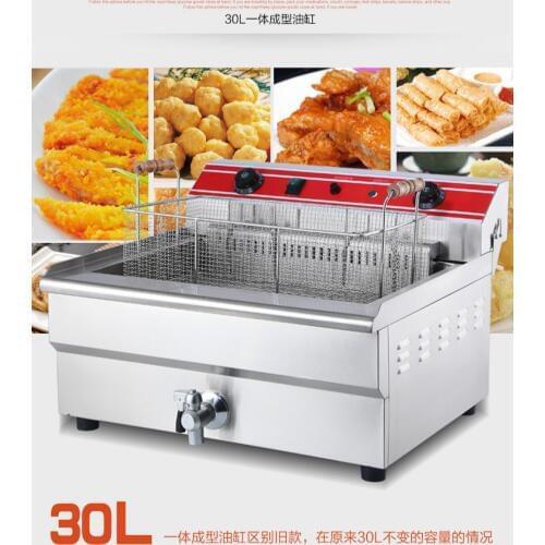 Electric Deep Fryers Fryer commercial electric blast furnace oil fryer large capacity French fries chicken row equipment.NEW