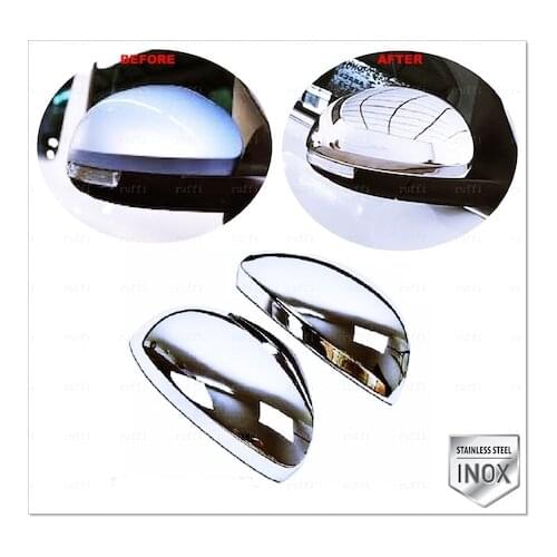 For VW Tiguan Chrome Mirror Cover 2 prç. 2007-2016 inter Stainless Steel Chromium Styling Accessories Modified