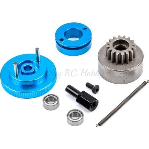 1Set Complete Flywheel Clutch bell 14T & Shoes Spring Ball Bearings 5x10x4 mm Nitro Engine Parts For HSP 1/10 Buggy Truck Truggy
