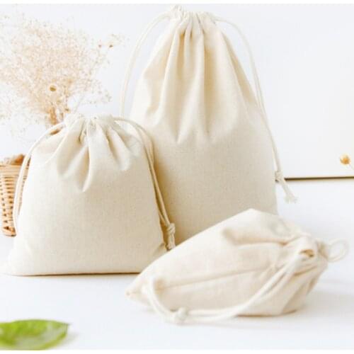 Hot Sale 1 Piece Cotton Solid Color Portable Vacuum Clothes Storage Bags Travel Shoe Bag Clothing Underwear Hanging Bag for Gift