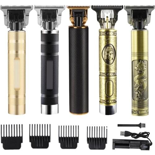 USB Rechargeable Hair Clipper Electric hair trimmer Cordless Shaver Trimmer 0mm Men Barber Hair Cutting Beard Trimmer For Men