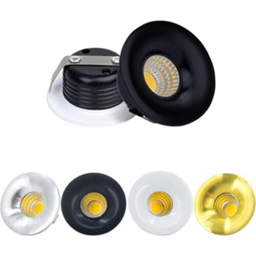 MINI Ressessed in LED Downlight 3W LED Spot light White/Black/Gold/Silver body LED Downlight Jewelry cabinet light