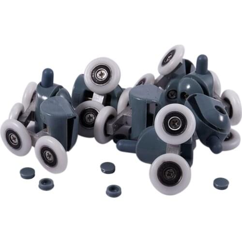 New 8 x Twin Sliding Shower Door Top Upper Bottom Rollers Runners Pulleys Wheels 25mm