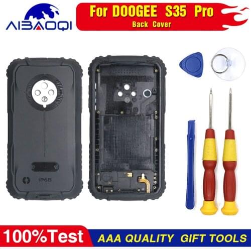 Original For DOOGEE S35 Pro Battery Cover Back Housing Case With Speaker Horn + Microphone Cable