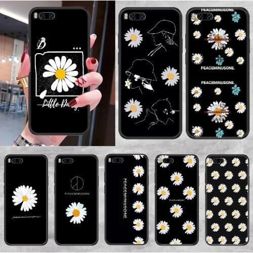 Peaceminusone G dragon Flower Daisy Phone case For Xiaomi Mi Max Note 3 A2 A3 8 9 9T 10 Lite Pro Ultra black luxury coque