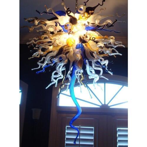 Fantasy Handmade Blown Glass Chandelier with LED lights Dimmable Art Glass Chihuly Murano Glass Chandelier