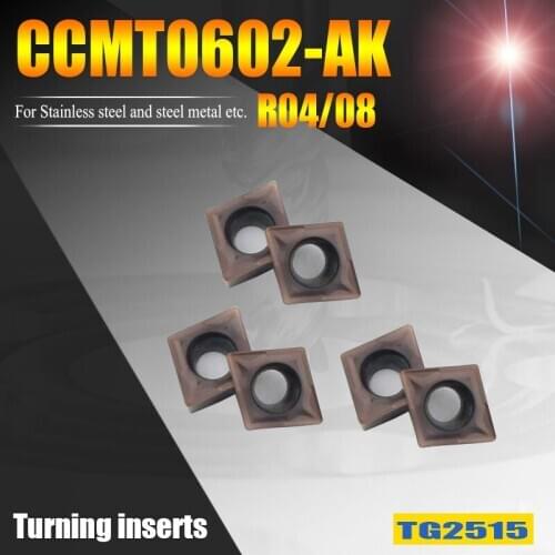 80 degree CCMT060204-MV lathe turning tools carbide inserts CCMT060208-MV CNC tools boring cutter inserts for stainless steel