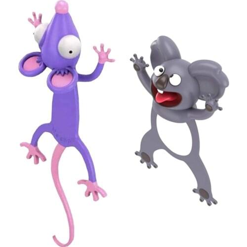 Animal Bookmarks 3D Stereo Cartoon Lovely Bookmark Novelty Funny Student Stationery Gift Bookmark for Kids