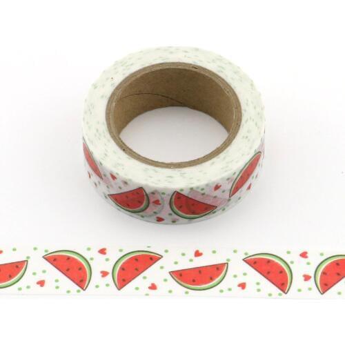 1PC 15mm*5m watermelon fruit Washi Tape Watermelon Adhesive Paper Tape School Office Supplies Decorative Tape Sticker