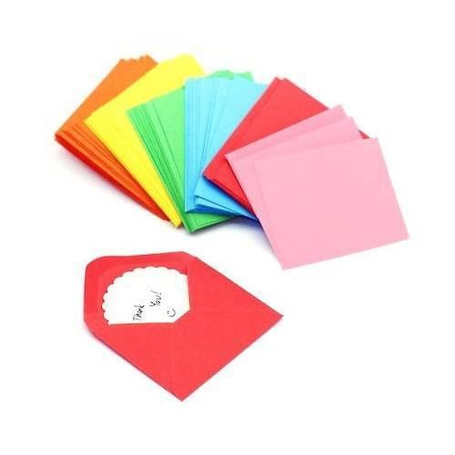 100 PCs, color envelope, Color Mini envelopes, 7x10 Cm, mixed colors, Mini envelope
