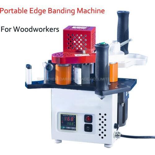 110V/220V Portable Edge Banding Machine Single Unit Manual Edge Bander With Edge Thickness 0.3~3mm KM08