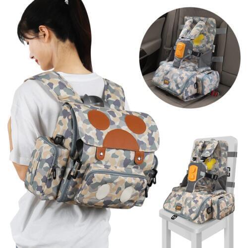 3 in 1 multifunctional waterproof with shoulder pads for storage & carry with high density plastic Seat belt adapters baby seat