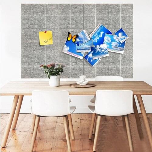 3D Square Self Adhesive Wall Board DIY Photo Bulletin Message Letter Display Board for Home Office Wall Decoration