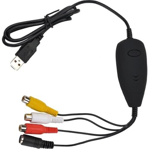 3RCA to USB2.0 Video capture,capture digital format video from analog video source, such as camcorder, VHS, camera by software